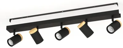 Imagen del producto de EGLO CARTAGENA, Lámpara de techo, casquillo GU10, 5 bombillas, LED, 3000 K, color , color marrón