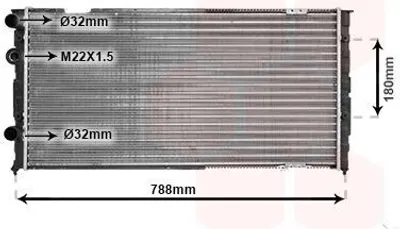 Produktbild von VAN WEZEL 58002103 Kühler Wasserkühler Motorkühler für VW PASSAT Variant (3A5, 35I) PASSAT (3A2, 35I)