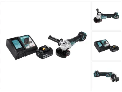 Obrázok produktu pre Akumulátorová uhlová brúska Makita DGA 517 RG1 18 V 125 mm bez kefiek + 1x akumulátor 6,0 Ah + nabíjačka