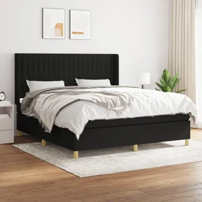 Produktbild von Maison Exclusive - Boxspringbett mit Matratze Schwarz 180x200 cm Stoff