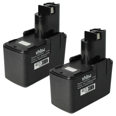 Produktbild von vhbw 2x Akku kompatibel mit Bosch GSR 9.6 VPE-2, GSR 9.6 VES-2, GSR 9.6VET, PBM 9.6 VE-2, PBM 9.6VES-2, PBM 9.6 VSP-2 Werkzeug (3300 mAh, NiMH, 9,6 V)