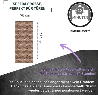 Produktbild von Klebefolie Stone wall - 90x260cm