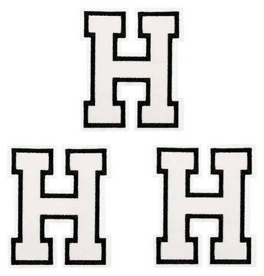 Image de Lettres thermocollantes - Lot de 3 - À repasser - Blanc, 78 cm
