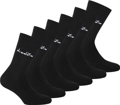 Produktbild von Diadora Uni Socken, 6er Pack - Sportsocken, Baumwolle, Logo, einfarbig Schwarz 39-42