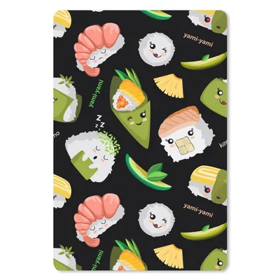 Produktbild von MuchoWow® Mauspad Mousepad Kawaii - Sushi - Schablonen 18x27 cm - Mousepads - Maus Mat - Pad - Mausunterlage