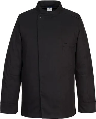 Produktbild von Portwest - "Surrey" Kochjacke für Herren  Langärmlig PW1191 (3XL) (Schwarz)