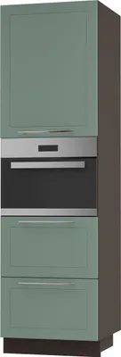 Produktbild von Backofenschrank KVANTUM Teilauszug 60cm Korpus- & Frontfarbe wählbar (Q-D14/RU/2M/356),mint matt,lava