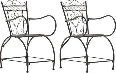 Produktbild von CLP 2er Set Stühle Sheela handgefertigt mit antiker Patina bronze