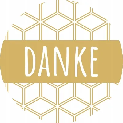 Produktbild von Dekorative Dankesaufkleber Quadratisch – 10 selbstklebende Sticker