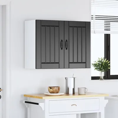 Produktbild von vidaXL Küchen-Hängeschrank Lucca Schwarz Holzwerkstoff