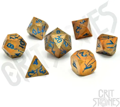 Immagine prodotto di Zestaw Kości Metalowych CritStones: Sundered Spells (7 sztuk)