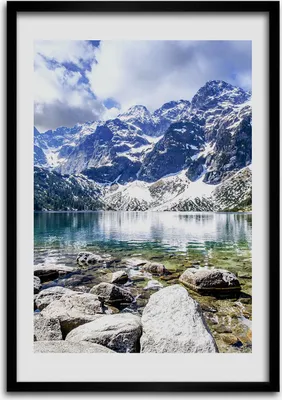 Produktbild von Bild - Bilderrahmen - Foto - 70 cm x 100 cm - MDF - Rahmen - Wandkunst - Seeauge der Tatra-Berge