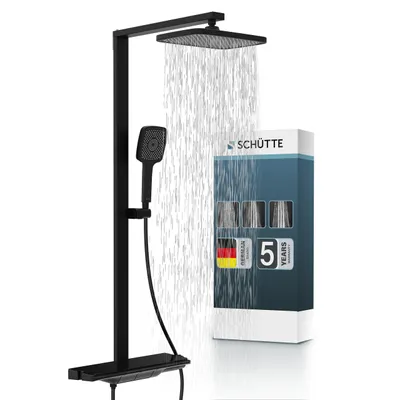 Immagine prodotto di 60586 HAWAII Soffione, nero opaco, con miscelatore termostatico