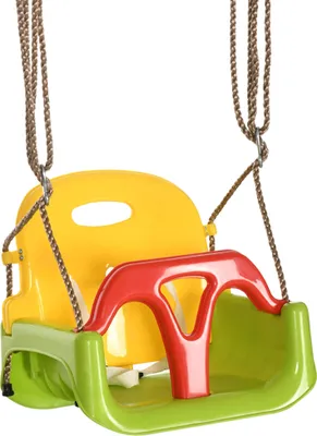 Produktbild von Babyschaukel 3 in 1 verstellbar Kinderschaukel mit Rückenlehne, Anschnallgurt, für Kinder von 9-36 Monaten, Grün