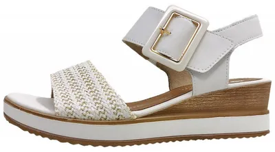 Produktbild von Remonte Damen Sandale Leder mit Keilabsatz Klettverschluss D6453, Größe:38 EU, Farbe:Mehrfarbig