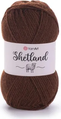 Produktbild von YarnArt Shetland 520 Wolle Akryl Braun 100g 220m