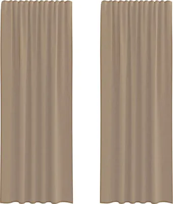 Produktbild von Voile Vorhänge mit Schlaufen 2 Stk. Hellbraun 140x260 cm