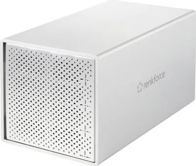 Obrázek produktu pro Renkforce RF-5587610 Skříň pro pevné disky SATA Počet pozic pro pevné disky: 4 Bay 2,5", 3,5" včetně 80mm ventilátoru Hliníková skříň USB 3.2 Gen 1 (USB 3.0) (RF-5587610)