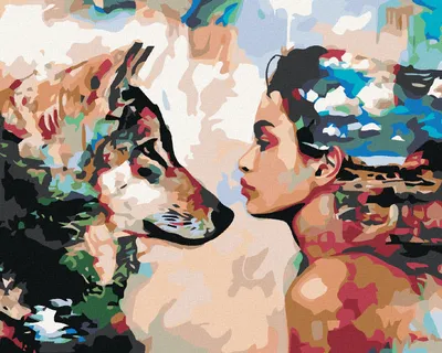 Produktbild von Diamondi - Diamond painting - BLICK IN DIE AUGEN, 40X50 cm, ohne Keilrahmen