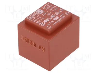 Zdjęcie produktu dla 1 x Transformator: montaż powierzchniowy; model: 44161 – transformatory, 128 mA, 18 V, 2,3 VA, 230 VAC