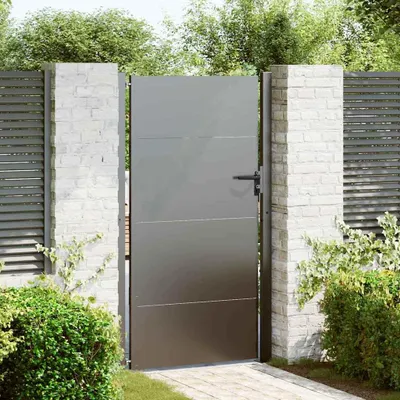 Zdjęcie produktu dla Brama ogrodowa Czarny 105 x 205 cm Stal malowana proszkowo