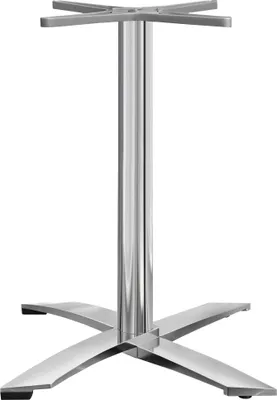 Produktbild von THIAGO | Bistro Stehtischgestell | Alu | 4 Fuß: Ø 60 cm | Säule 7,6 x 106 cm | Stehtischgestell Outdoor, Tischgestell Aluminium, Gastro Stehtischgestell