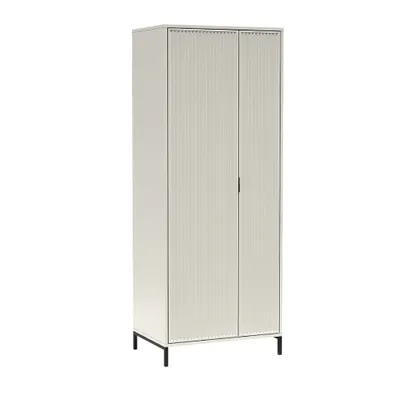 Produktbild von AX LIVING Kleidung Schrank Berlinette 11 beige Kleiderschrank 80 cm