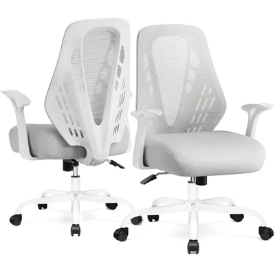 Zdjęcie produktu dla COMHOMA Ergonomiczne krzesło biurowe Krzesło do gier, z podłokietnikami, oddychająca siatka, oparcie w kształcie litery V, regulowane, funkcja bujania