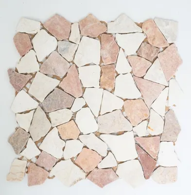 Produktbild von Mosani MOS44-1002, Mosaik, Marmor, Beige, Rot, Indoor, Rechteck, 305 mm