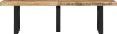 Immagine prodotto di Panca 160 cm in Legno Massello di Mango Grezzo e Acciaio