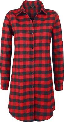 Produktbild von RED by EMP Damen schwarz-rotes Hemdkleid mit Karo Muster XXL