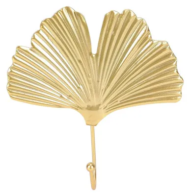 Produktbild von Wandhaken Metall Blattförmig Vintage Goldene C