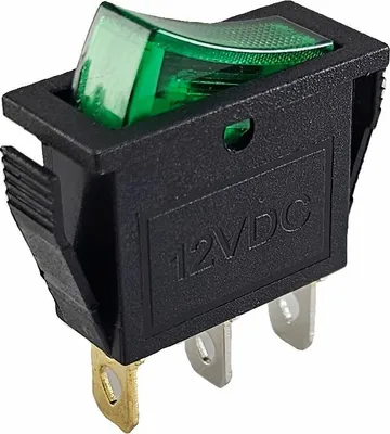 Produktbild von 12V 16A Wippschalter Grün LED Beleuchtet 3Pin EIN/AUS Kippschalter Universal KFZ