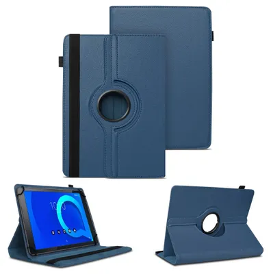 Produktbild von Tablet Tasche für Alcatel 3T 10 Hülle Schutzhülle Cover 360° Drehbar Schutz CaseFarben:Blau