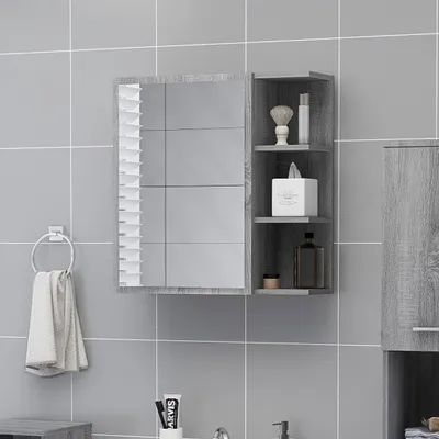 Produktbild von CLORIS Bad-Spiegelschrank Grau Sonoma 62,5x20,5x64 cm Holzwerkstoff, 13,7 kg