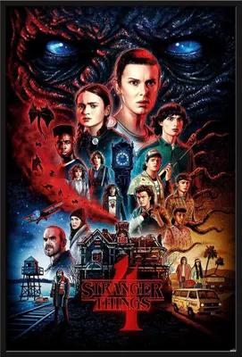 Immagine prodotto di Stranger Things - Poster - Vecna + cornice a incastro, Shinsuke® Maxi in plastica nera, lastra in acrilico