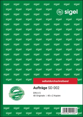 Produktbild von Sigel Auftragsbuch A5 3x40 Blatt selbstdurchschreibend