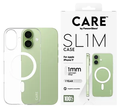 Produktbild von PanzerGlass CARE™ by ® SL1M Case Transparent m. MagSafe iPhone 17, Cover, Apple, Apple - iPhone 17, Transparent