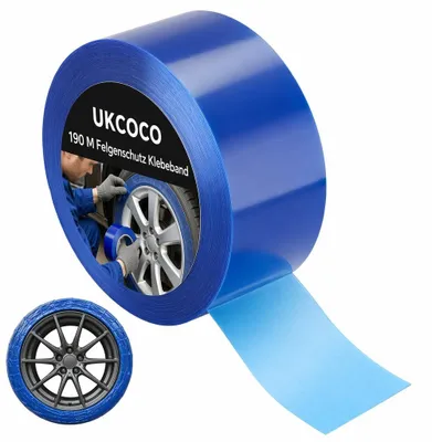 Productafbeelding van Velgenbeschermingsfolie - Blauw - Plakband voor velgenmontage - Krasbescherming velgen
