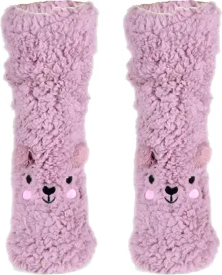Produktbild von Frostfighter Damen Kuschelsocken Haussocken (1x Paar) ABS Sohle Wintersocken superflauschig