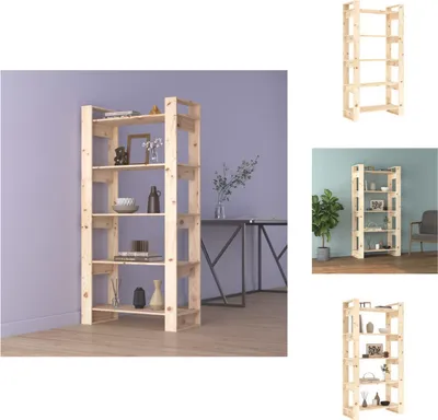 Zdjęcie produktu dla vidaXL Regał/przegroda do pokoju 80x35x160 cm lite drewno - Regały i biblioteczki