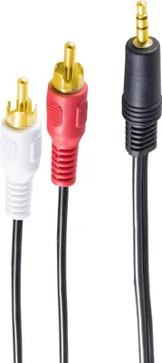 Produktbild von shiverpeaks BS30832-G, 3.5mm, Männlich, 2 x RCA, Männlich, 1,5 m, Schwarz