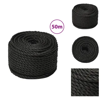 Image de vidaXL Corde de travail noire 10 mm 50 m Polypropylène - Cordes