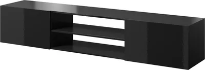 Produktbild von RTV-Schrank SLIDE 200K 200x40x37 cm ganz in schwarz glänzend