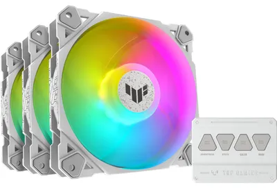 Obrázok produktu pre ASUS TUF GAMING TF120 ARGB WHITE EDITION 3IN1, Vzduchový chladič, 12 cm, 250 ot/min, 1900 ot/min, Biela