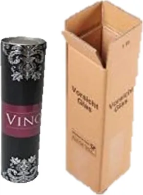 Produktbild von Flaschendose Metall Verpackung Wein Geschenkverpackung Weihnachten im Versandkarton