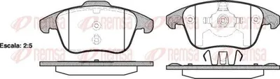 Produktbild von REMSA Bremsbeläge Satz Vorne Bremsklötze für CITROËN C4 Grand Picasso I (UA) 1249.00