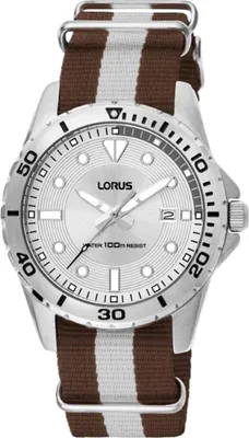 Produktbild von Herren Quarz Armbanduhr RS937AX2 Kalender 100m wasserdicht Nylonarmband Braun