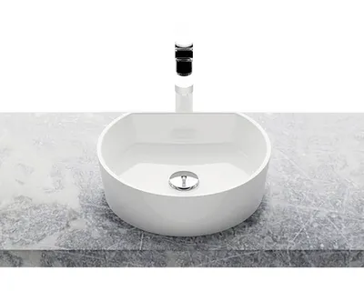 Productafbeelding van Wasbak voor opbouw RAVAK MOON, gietmarmer, wit, 355 x 120 x 400 mm, artikelnummer XJN01300001