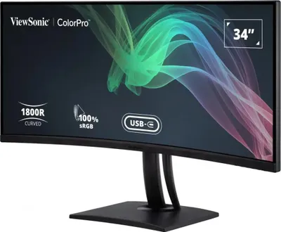 Zdjęcie produktu dla Viewsonic VP Series VP3481A, 86,4 cm (34"), 3440 x 1440 px, Wide Quad HD, LED, 5 ms, Czarny